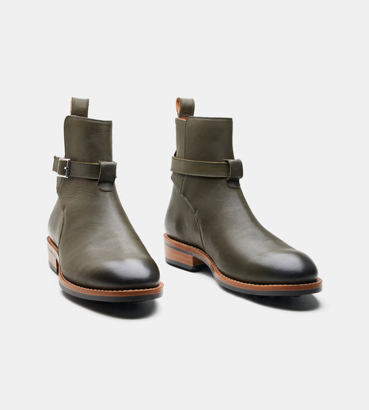 Goodyear Welted Full Grain Olive Jodhpur Boot