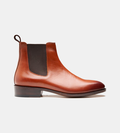 Goodyear Welted Cognac Wholecut Chelsea Boot