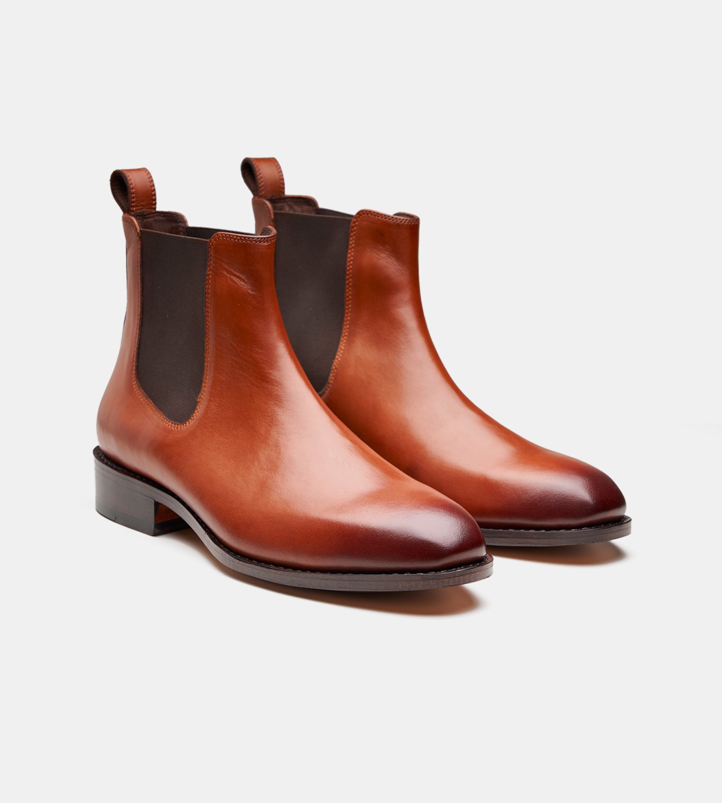 Goodyear Welted Cognac Wholecut Chelsea Boot