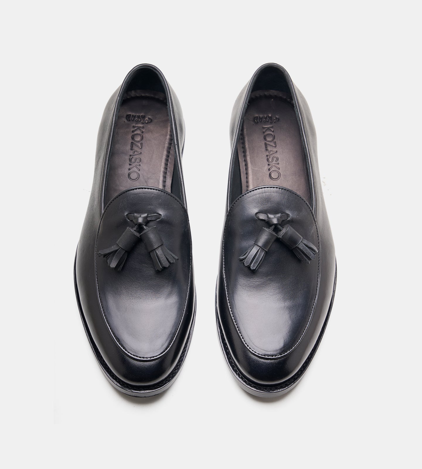 Goodyear Welted Black Belgian Tassel Loafer