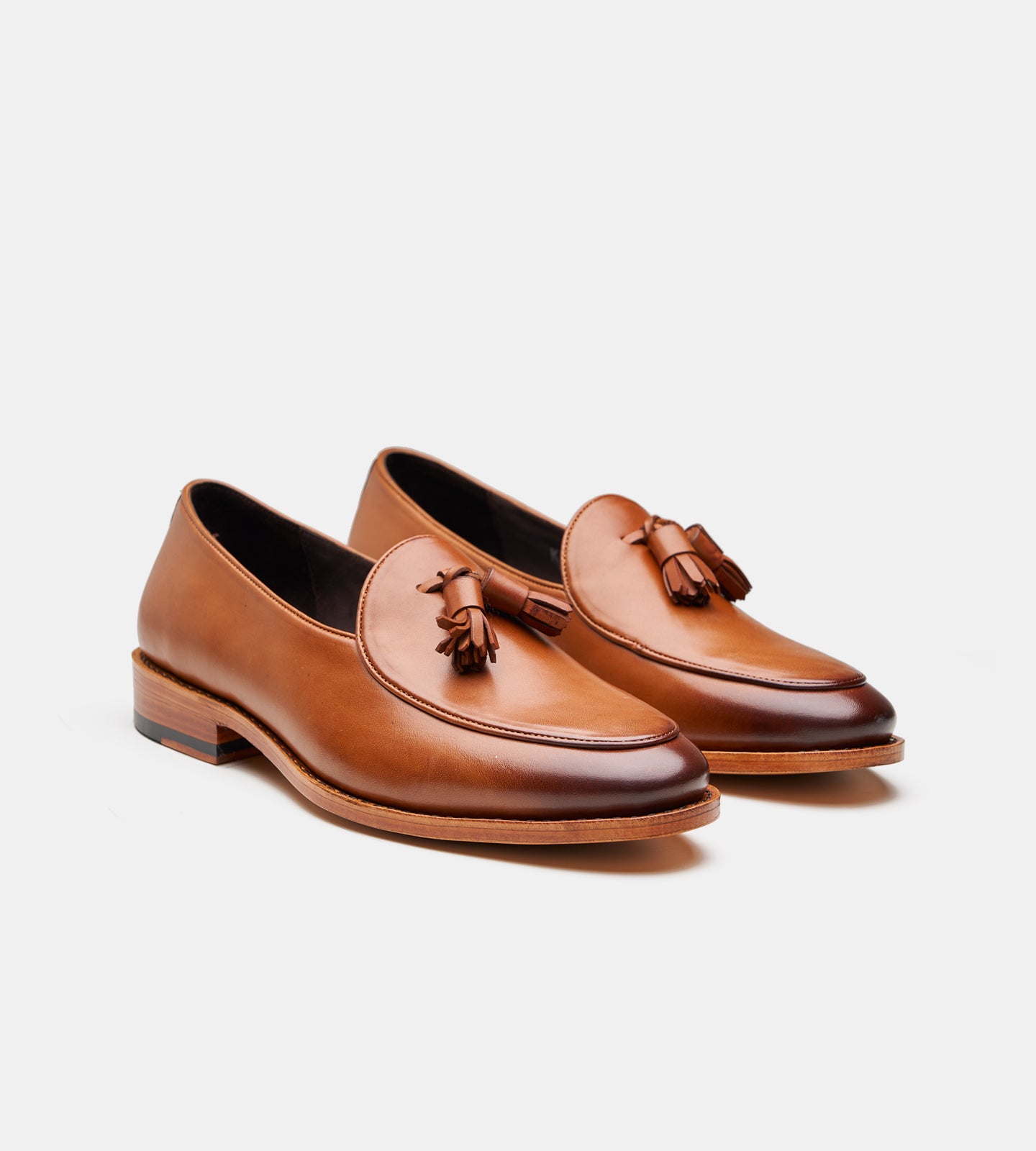 Goodyear Welted Tan Belgian Tassel Loafer