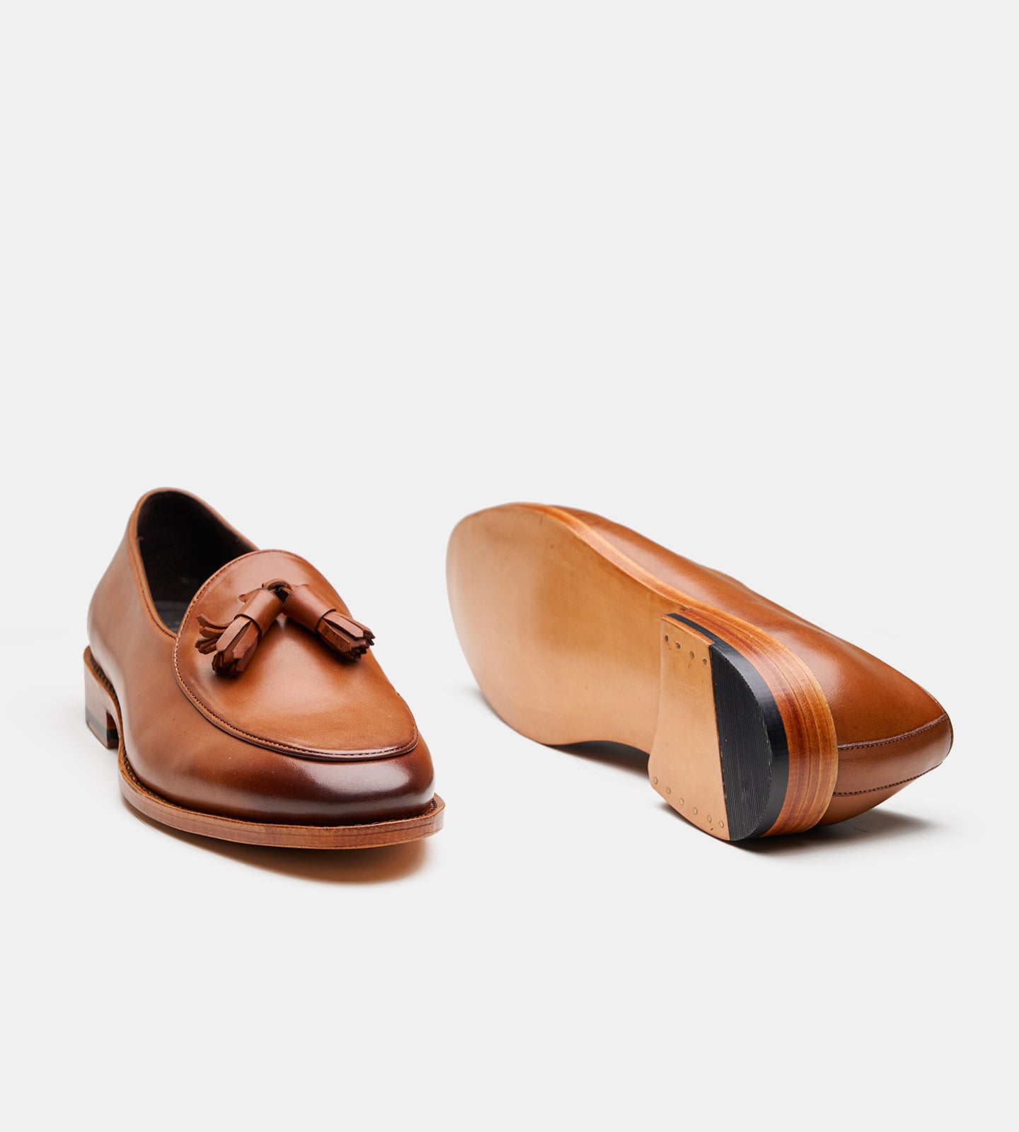 Goodyear Welted Tan Belgian Tassel Loafer