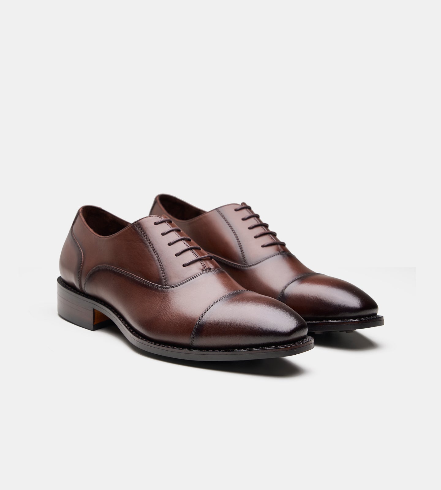 Goodyear Welted Chisel Toe Brown Captoe Oxfords