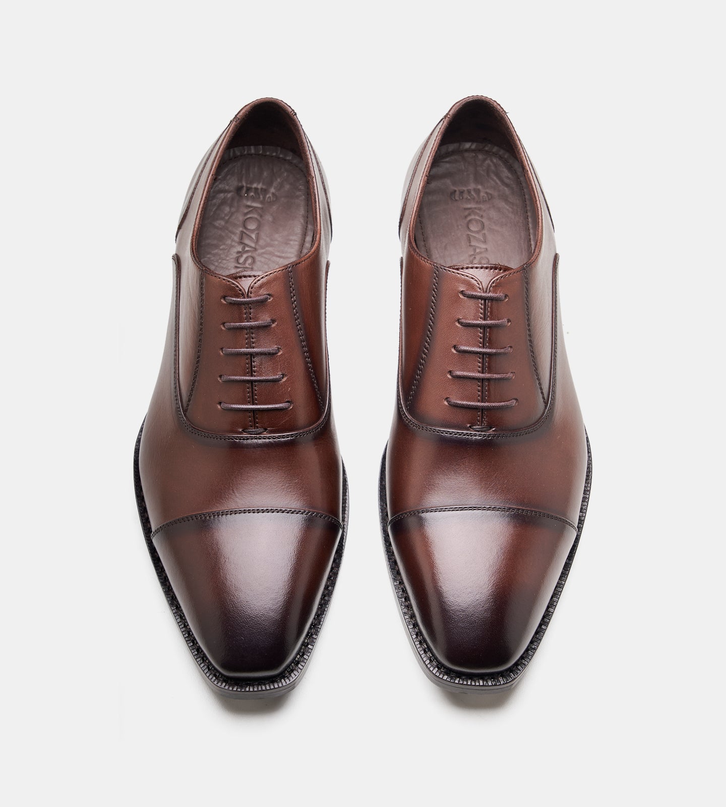 Goodyear Welted Chisel Toe Brown Captoe Oxfords