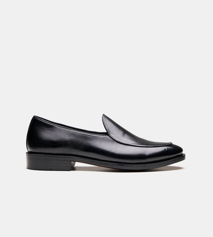 Goodyear Welted Black Belgian Loafer