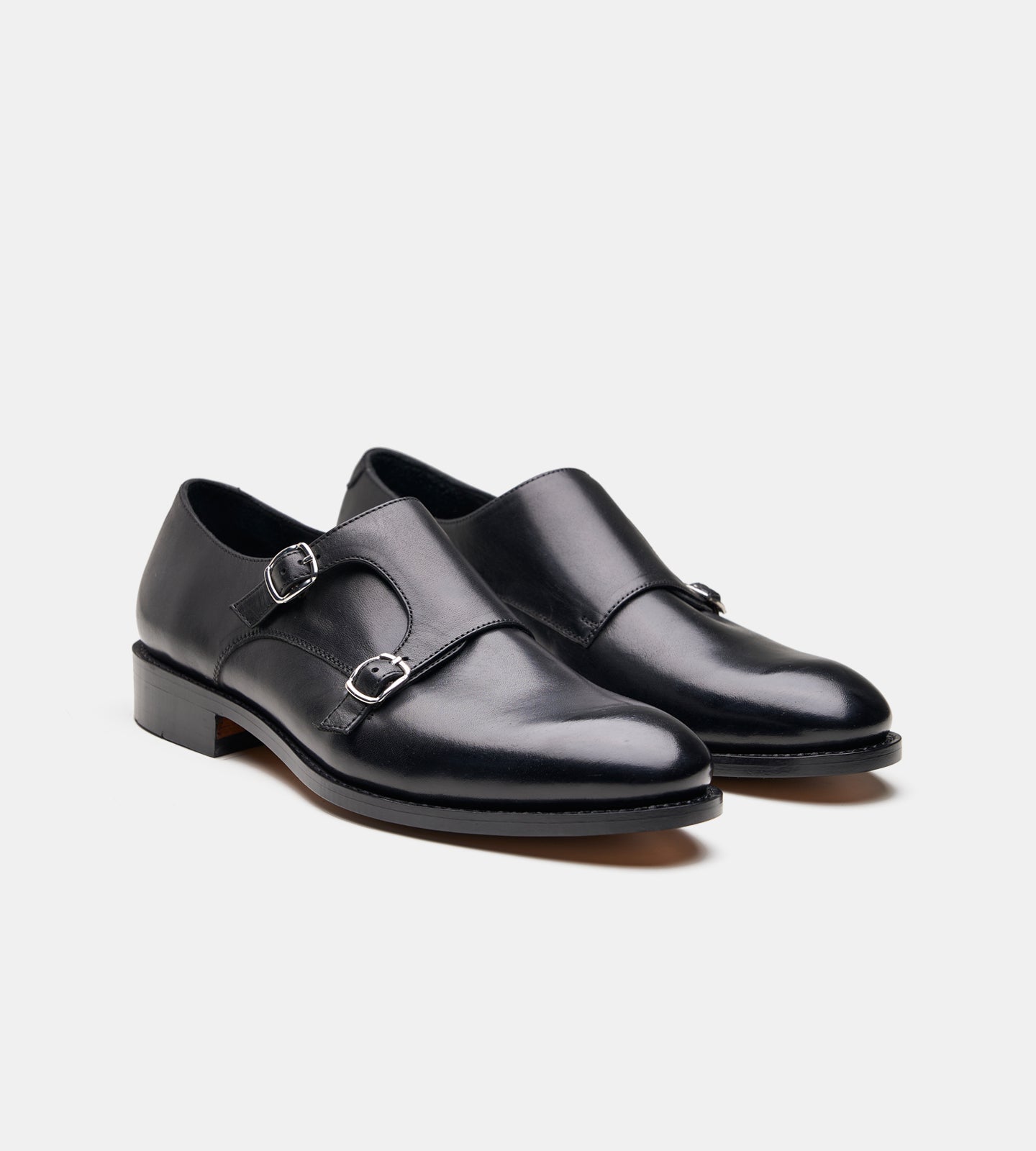 Goodyear Welted Plain Toe Double Strap Monk Shoe