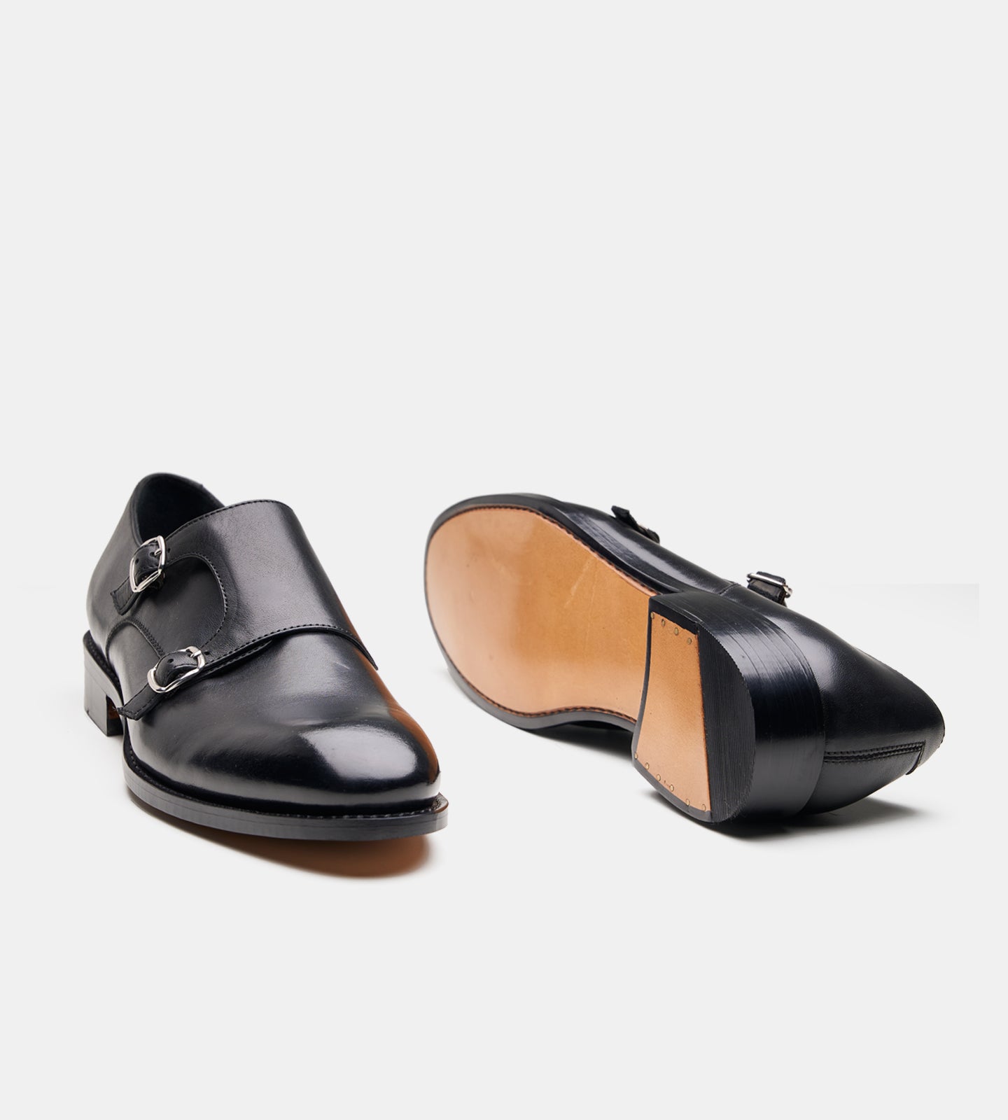 Goodyear Welted Plain Toe Double Strap Monk Shoe