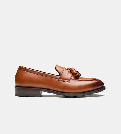 Goodyear Welted Cognac Tassel Loafer