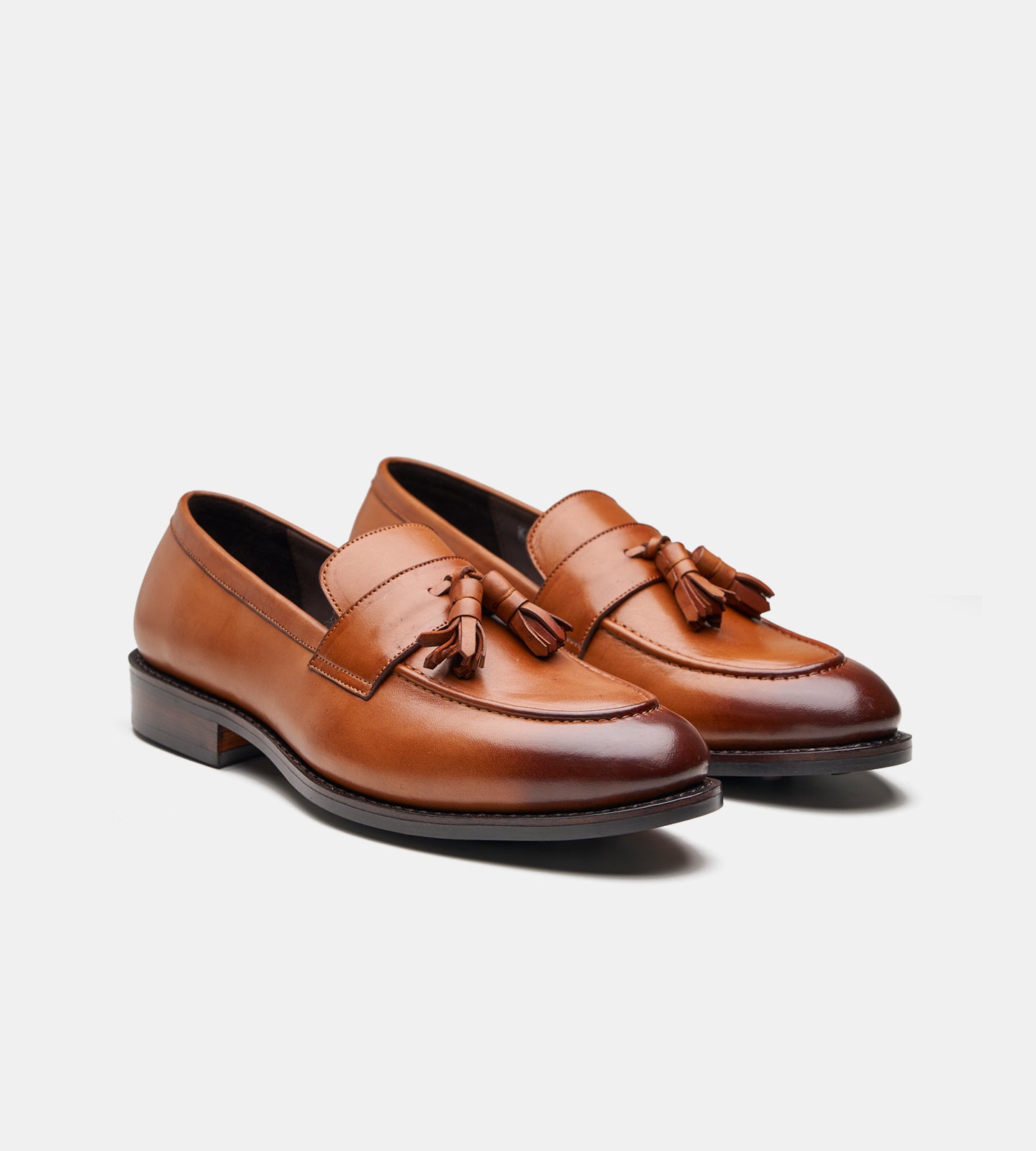 Goodyear Welted Cognac Tassel Loafer