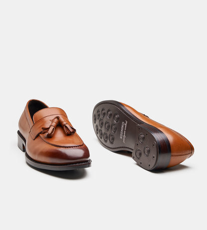 Goodyear Welted Cognac Tassel Loafer