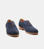 Blake Stitched Navy Suede Wingtip Oxfords