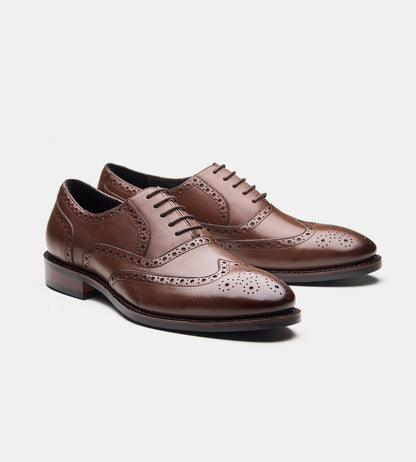 Goodyear Welted Brown Wingtip Oxfords