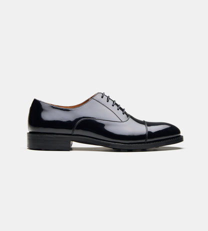 Goodyear Welted Black Patent Captoe Oxfords