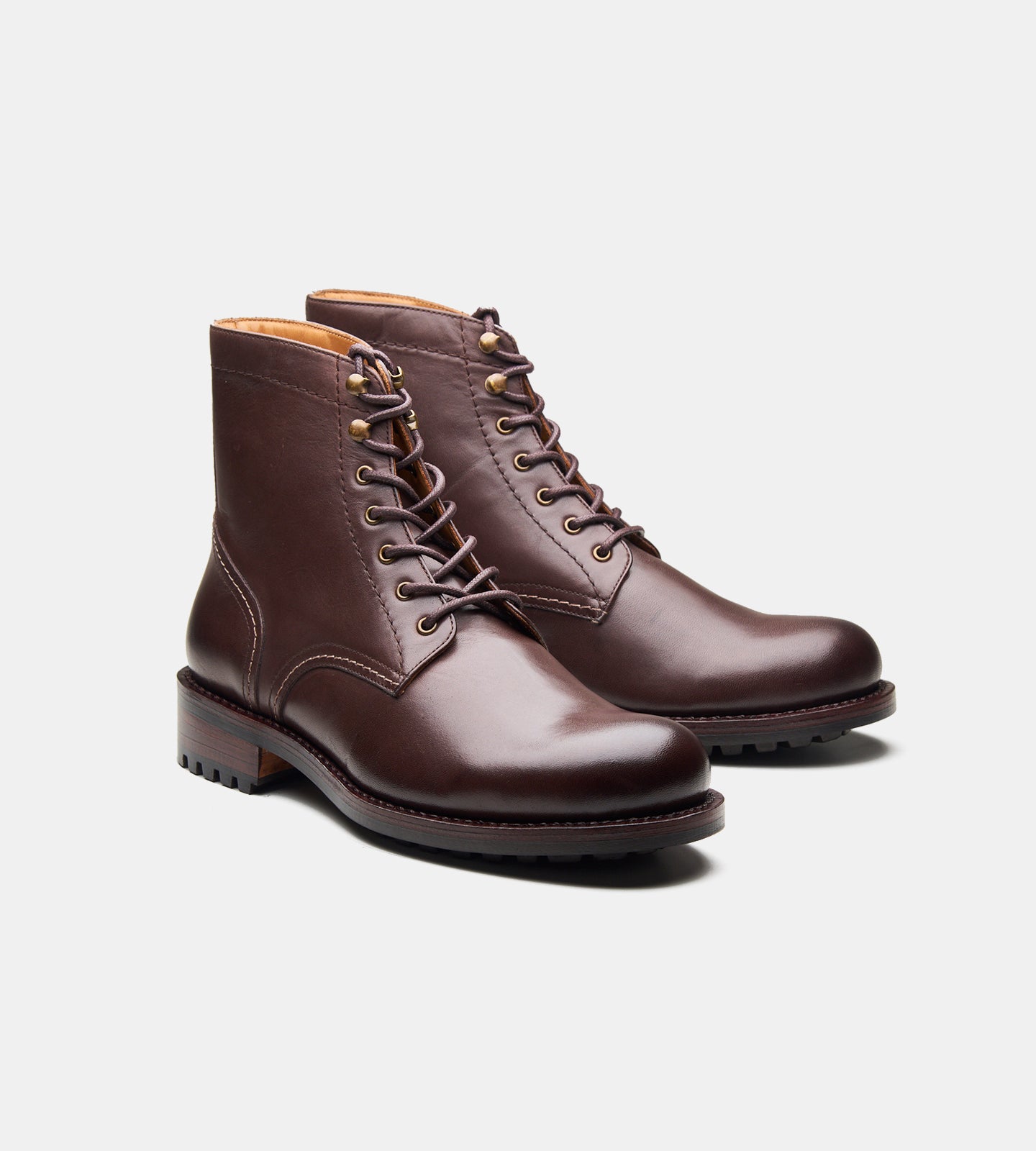 Goodyear Welted Brown Plain Toe Work Boot