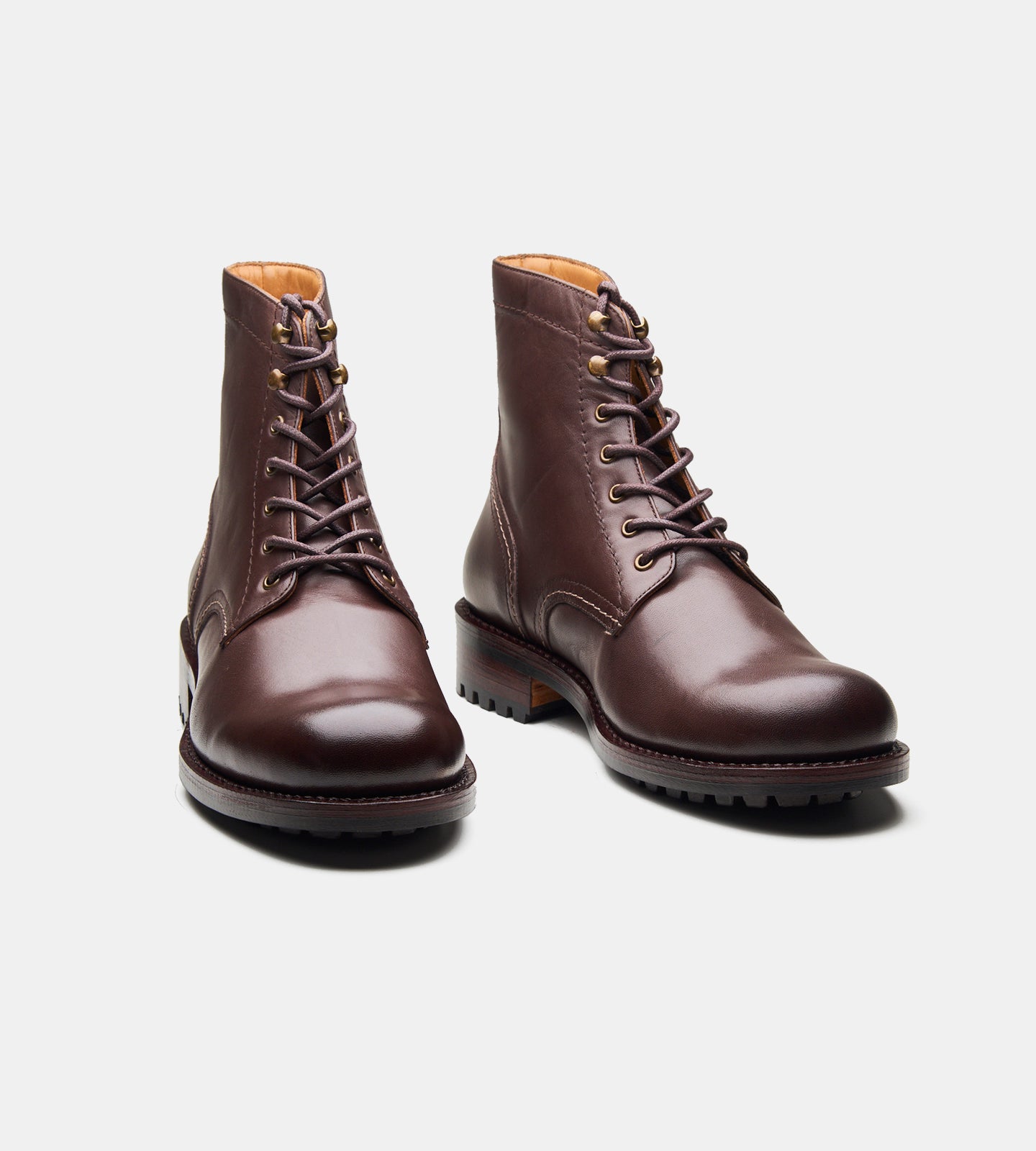 Goodyear Welted Brown Plain Toe Work Boot