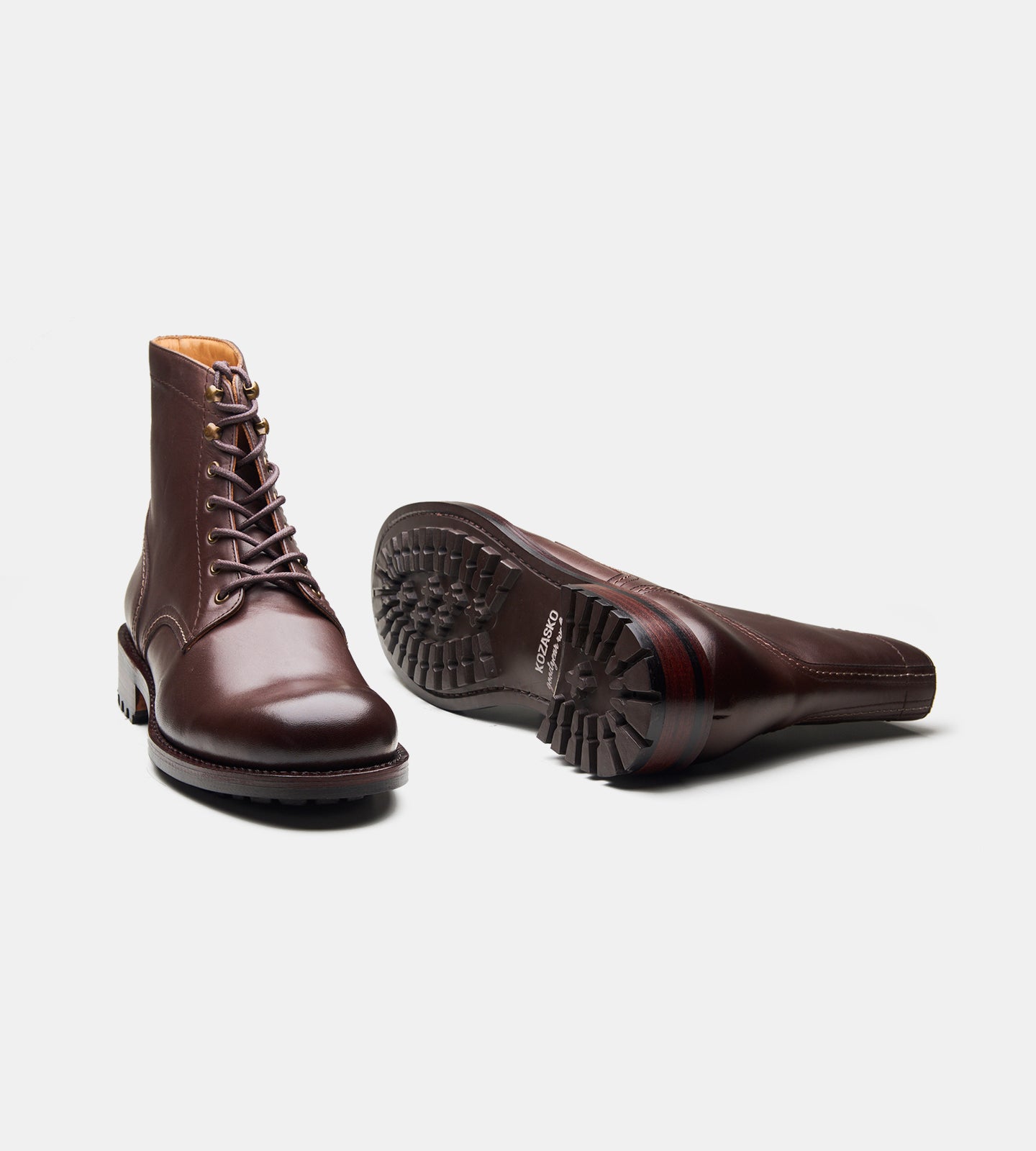 Goodyear Welted Brown Plain Toe Work Boot