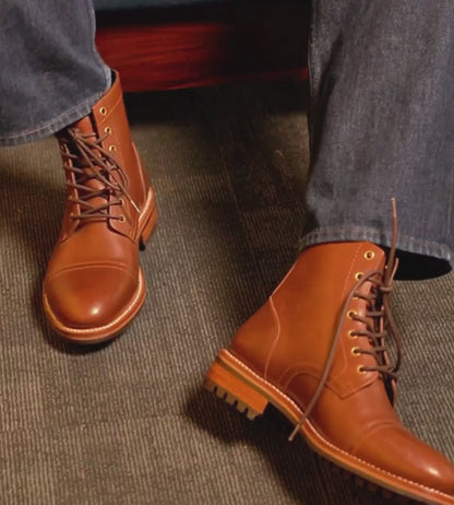 Hand-Welted Boaventura Tan Leather Captoe Boot