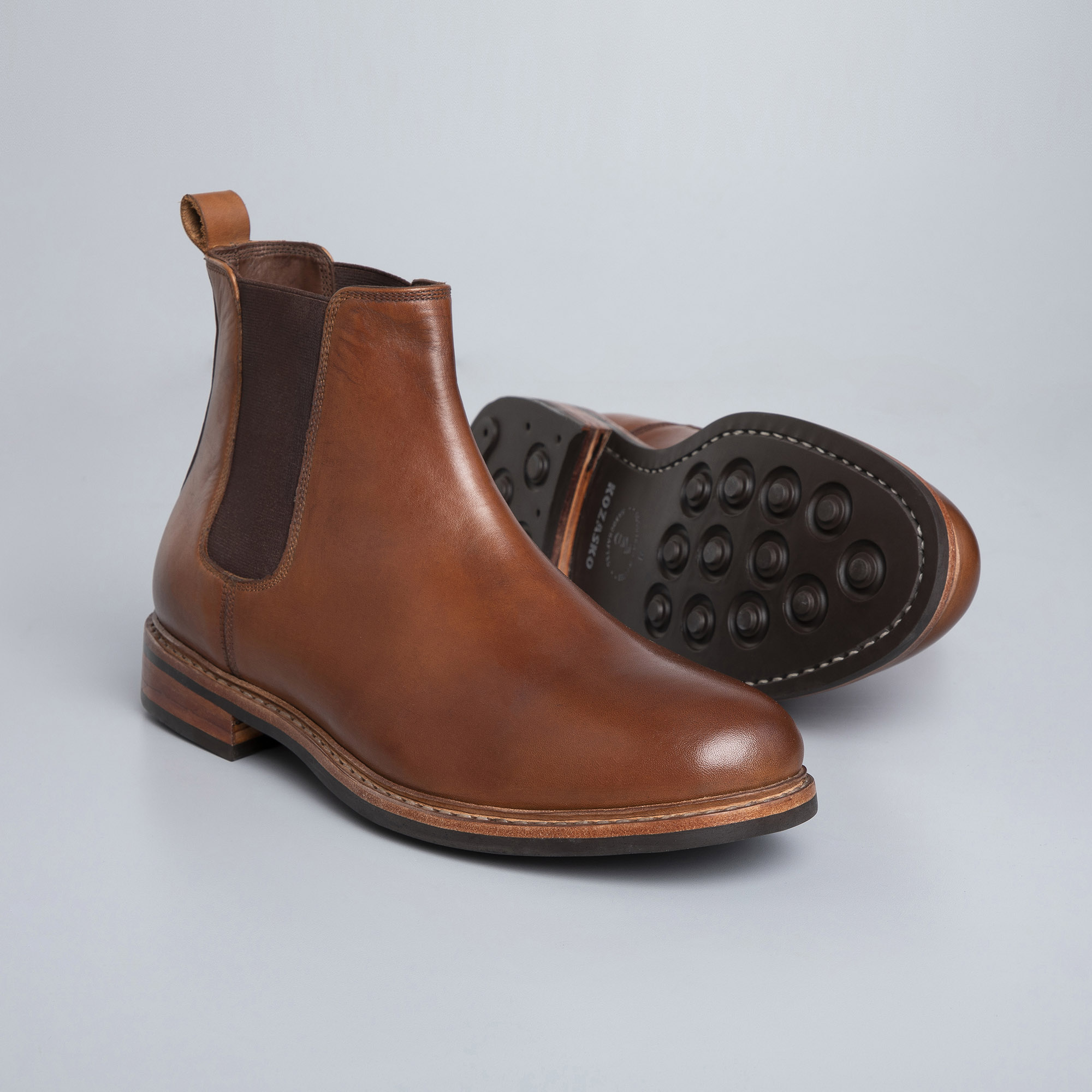 Goodyear welted tan chelsea boot
