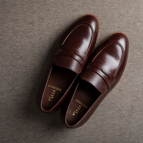 Unlined Brown Milled Loafer in Goodyear Welted