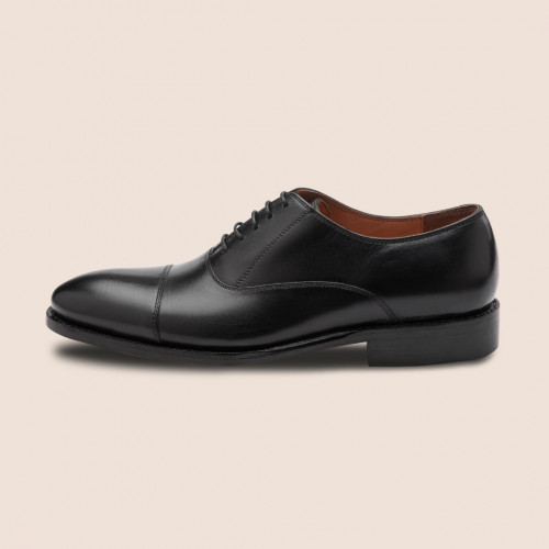 Goodyear Welted Black Captoe Oxfords